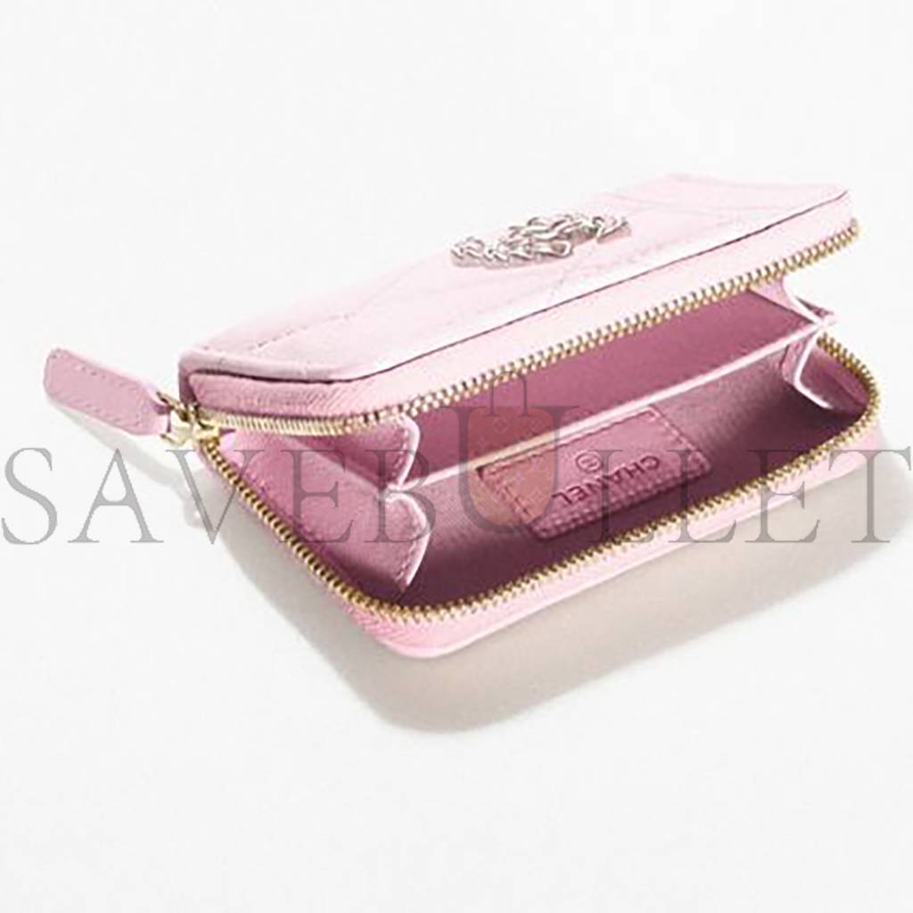 Ch*el 19 zipped coin purse ap2701 b07327 nh622 (11*8*2.5cm)
